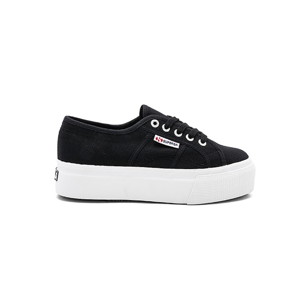 * NEW Superga 2790 Platform Sneaker Black & White - Picture 2 of 8
